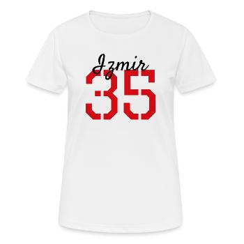 Izmir 35 Türkei - Frauen T-Shirt atmungsaktiv - Weiß - Vorne - AI Model Female 172 dark (172cm)