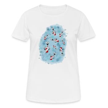 Koi Karpfen Teich Japan - Frauen T-Shirt atmungsaktiv - Weiß - Vorne - AI Model Female 172 dark (172cm)
