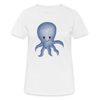 Octopus squid - Women's Breathable T-Shirt - white - Front - AI Model Female 172 dark (172cm)