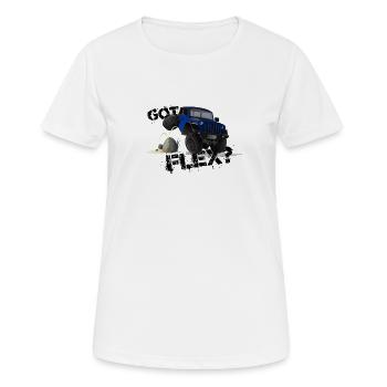 GOT FLEX? - OFFROADER Crawler - Blue - Women's Breathable T-Shirt - white - Front - AI Model Female 172 dark (172cm)