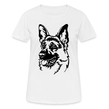 German Shepherd - Women's Breathable T-Shirt - white - Front - AI Model Female 172 dark (172cm)