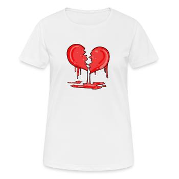 Cœur brisé - T-shirt respirant Femme - blanc - Devant - AI Model Female 172 dark (172cm)