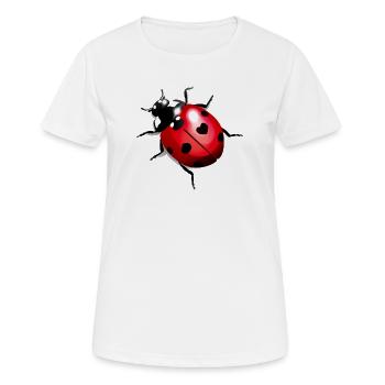 Marienkäfer - Frauen T-Shirt atmungsaktiv - Weiß - Vorne - AI Model Female 172 dark (172cm)