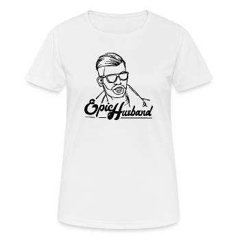 EPIC Husband - Women's Breathable T-Shirt - white - Front - AI Model Female 172 dark (172cm)