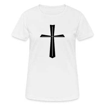 Cross CrossEs Religion - Women's Breathable T-Shirt - white - Front - AI Model Female 172 dark (172cm)