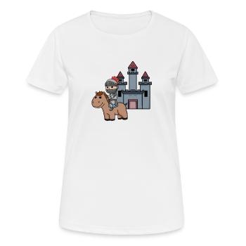 Médiévale Chevalier Château Guerrier - T-shirt respirant Femme - blanc - Devant - AI Model Female 172 dark (172cm)