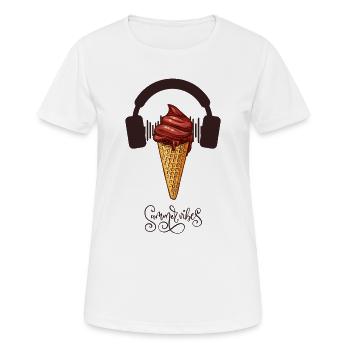 Summer Vibes Eiscreme Musik Sommer Shirt - Women's Breathable T-Shirt - white - Front - AI Model Female 172 dark (172cm)