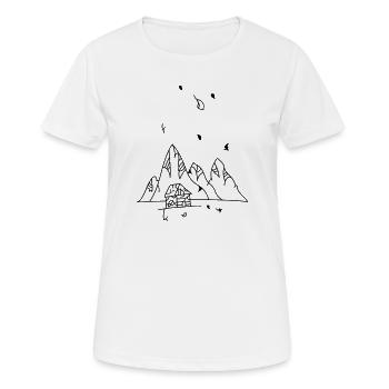 Montagne - Frauen T-Shirt atmungsaktiv - Weiß - Vorne - AI Model Female 172 dark (172cm)