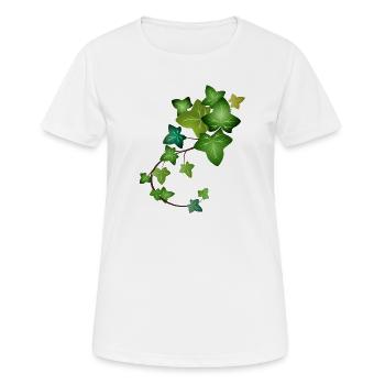 immergrüne leuchtend grüne Efeu Ranke - Frauen T-Shirt atmungsaktiv - Weiß - Vorne - AI Model Female 172 dark (172cm)