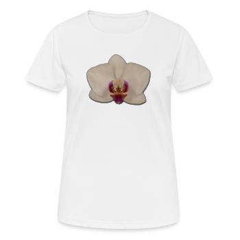 Orchidées - T-shirt respirant Femme - blanc - Devant - AI Model Female 172 dark (172cm)