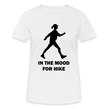 Walking, totally in the mood for walking - Women's Breathable T-Shirt - white - Front - AI Model Female 172 dark (172cm)