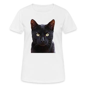Cat black cat cats cat cats - Women's Breathable T-Shirt - white - Front - AI Model Female 172 dark (172cm)