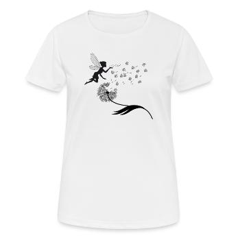 Silhouette de Vol de Fée avec Poussière - T-shirt respirant Femme - blanc - Devant - AI Model Female 172 dark (172cm)