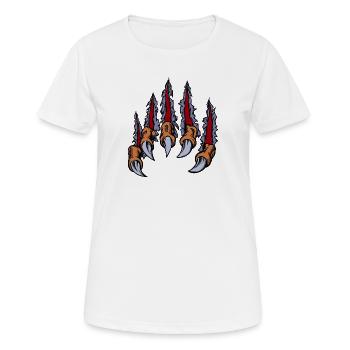Tier Krallen - Frauen T-Shirt atmungsaktiv - Weiß - Vorne - AI Model Female 172 dark (172cm)