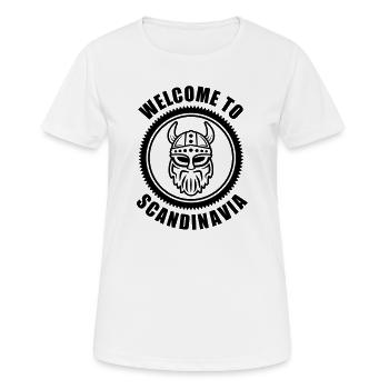 Vikings Logo Welcome to Scandinavia - Women's Breathable T-Shirt - white - Front - AI Model Female 172 dark (172cm)