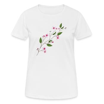 Fleur de cerisier - T-shirt respirant Femme - blanc - Devant - AI Model Female 172 dark (172cm)
