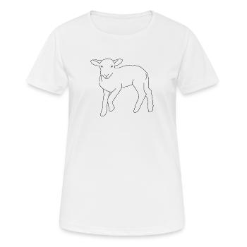 Agneau - T-shirt respirant Femme - blanc - Devant - AI Model Female 172 dark (172cm)