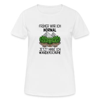 Berg Berge Wandern - Frauen T-Shirt atmungsaktiv - Weiß - Vorne - AI Model Female 172 dark (172cm)
