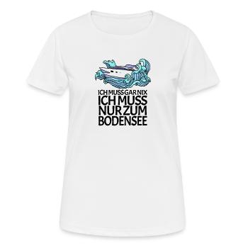 Bodensee - Frauen T-Shirt atmungsaktiv - Weiß - Vorne - AI Model Female 172 dark (172cm)