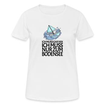 Bodensee - Frauen T-Shirt atmungsaktiv - Weiß - Vorne - AI Model Female 172 dark (172cm)