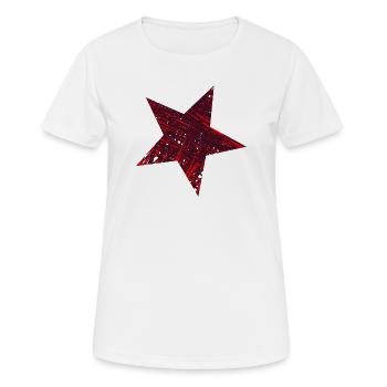 STERN. STERNE. STERN. STERNE. FEST. JAHRESTAG - Frauen T-Shirt atmungsaktiv - Weiß - Vorne - AI Model Female 172 dark (172cm)