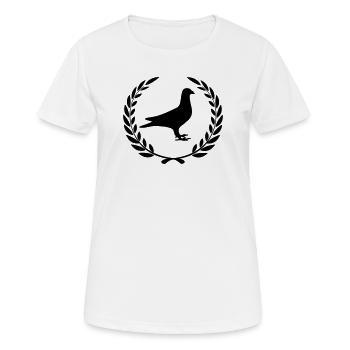Tauben-Wettbewerb Taube - Frauen T-Shirt atmungsaktiv - Weiß - Vorne - AI Model Female 172 dark (172cm)