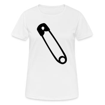Safety pin - Women's Breathable T-Shirt - white - Front - AI Model Female 172 dark (172cm)