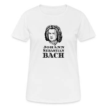 Johann Sebastian Bach Porträt - Frauen T-Shirt atmungsaktiv - Weiß - Vorne - AI Model Female 172 dark (172cm)