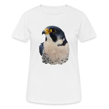 Faucon pèlerin - T-shirt respirant Femme - blanc - Devant - AI Model Female 172 dark (172cm)