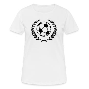 Sieger Fußball - Frauen T-Shirt atmungsaktiv - Weiß - Vorne - AI Model Female 172 dark (172cm)