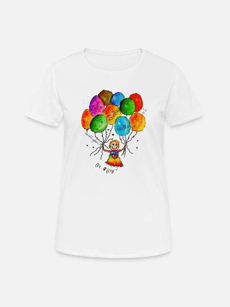 Lebe Liebe Lache Leichtigkeit - Frauen T-Shirt atmungsaktiv - Weiß