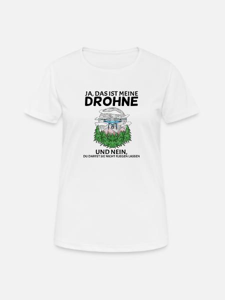 Drone Drohne Drohnen - Frauen T-Shirt atmungsaktiv - Weiß