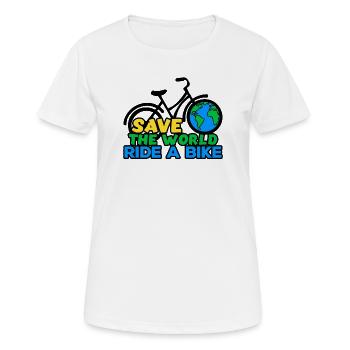 Umwelt Mutter Erde Statement Umweltschutz - Frauen T-Shirt atmungsaktiv - Weiß - Vorne - AI Model Female 172 dark (172cm)