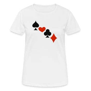 Luck in the game ... | Playing Cards | Gift - Women's Breathable T-Shirt - white - Front - AI Model Female 172 dark (172cm)