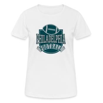 Football américain de Philadelphie - T-shirt respirant Femme - blanc - Devant - AI Model Female 172 dark (172cm)