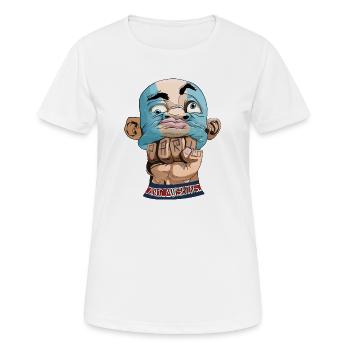 Poing Paris - T-shirt respirant Femme - blanc - Devant - AI Model Female 172 dark (172cm)