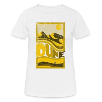 Wüstenlandschaft mit Sonnen und Dünen - Frauen T-Shirt atmungsaktiv - Weiß - Vorne - AI Model Female 172 dark (172cm)