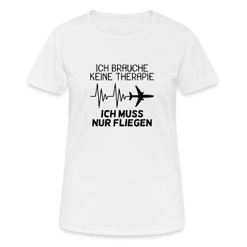 Flugzeug Reise Urlaub Tourist Reise - Frauen T-Shirt atmungsaktiv - Weiß - Vorne - AI Model Female 172 dark (172cm)