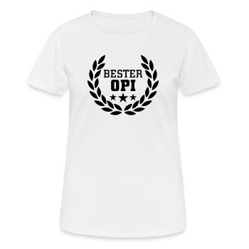 Bester Opi - Frauen T-Shirt atmungsaktiv - Weiß - Vorne - AI Model Female 172 dark (172cm)