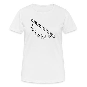 Recorder shadow with black tones - Women's Breathable T-Shirt - white - Front - AI Model Female 172 dark (172cm)