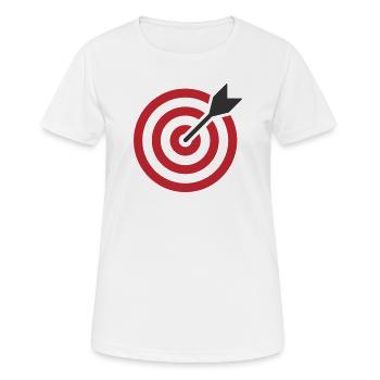 Cible Bullseye Arrow - T-shirt respirant Femme - blanc - Devant - AI Model Female 172 dark (172cm)