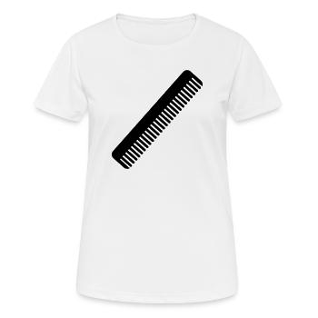 Peigne pour coiffeur - T-shirt respirant Femme - blanc - Devant - AI Model Female 172 dark (172cm)
