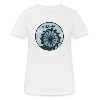 Riesenrad, Prater - Wien, Österreich - Frauen T-Shirt atmungsaktiv - Weiß - Vorne - AI Model Female 172 dark (172cm)