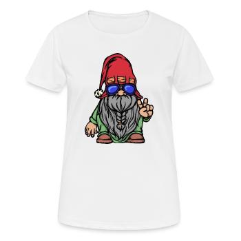 Bart Vollbart Gesichtsbehaarung Bartfrisur - Frauen T-Shirt atmungsaktiv - Weiß - Vorne - AI Model Female 172 dark (172cm)