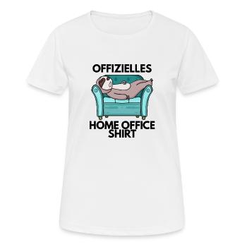 Home Office - Frauen T-Shirt atmungsaktiv - Weiß - Vorne - AI Model Female 172 dark (172cm)