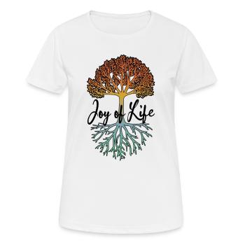 Joie de vivre - T-shirt respirant Femme - blanc - Devant - AI Model Female 172 dark (172cm)