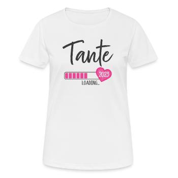 Tante Loading 2023 Herz Nichte Mädchen - Frauen T-Shirt atmungsaktiv - Weiß - Vorne - AI Model Female 172 dark (172cm)