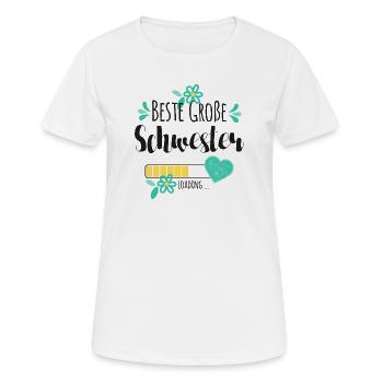 Beste Große Schwester Loading - Frauen T-Shirt atmungsaktiv - Weiß - Vorne - AI Model Female 172 dark (172cm)
