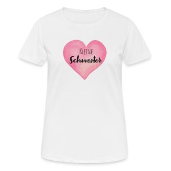 Kleine Schwester Herz - Frauen T-Shirt atmungsaktiv - Weiß - Vorne - AI Model Female 172 dark (172cm)