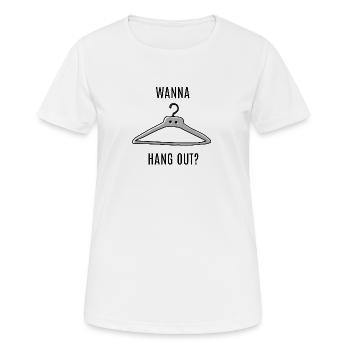 Wanna Hang Out? - Women's Breathable T-Shirt - white - Front - AI Model Female 172 dark (172cm)